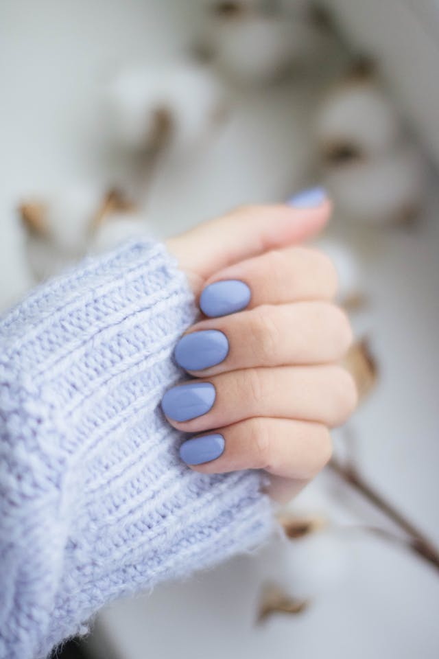 sky blue nails